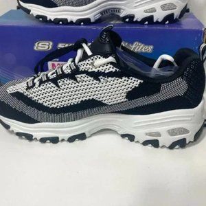 Skechers D' Lites Memory Foam Sneakers Black White